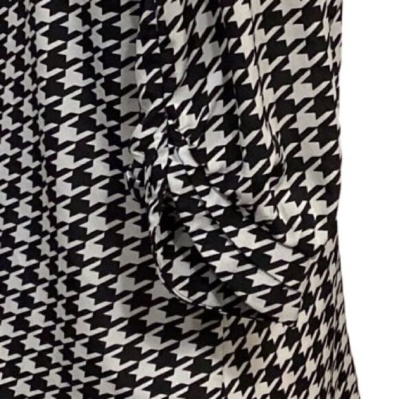 41 Hawthorn Houndstooth Blouse Black White Small - Picture 8 of 13